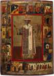 Icon St Clement Pope of Rome with Scenes of his Life  - Hermitage